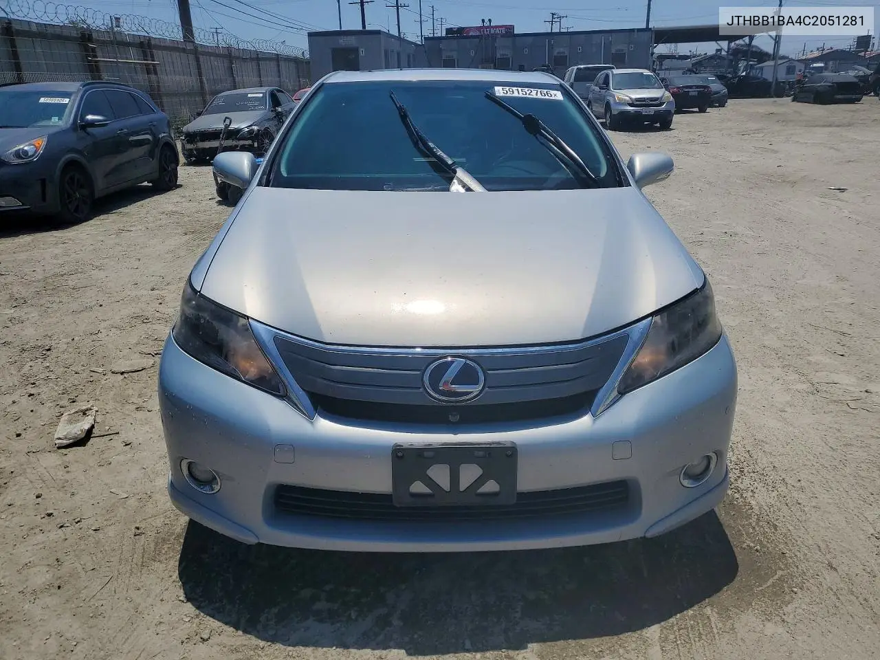2012 Lexus Hs 250H VIN: JTHBB1BA4C2051281 Lot: 59152766