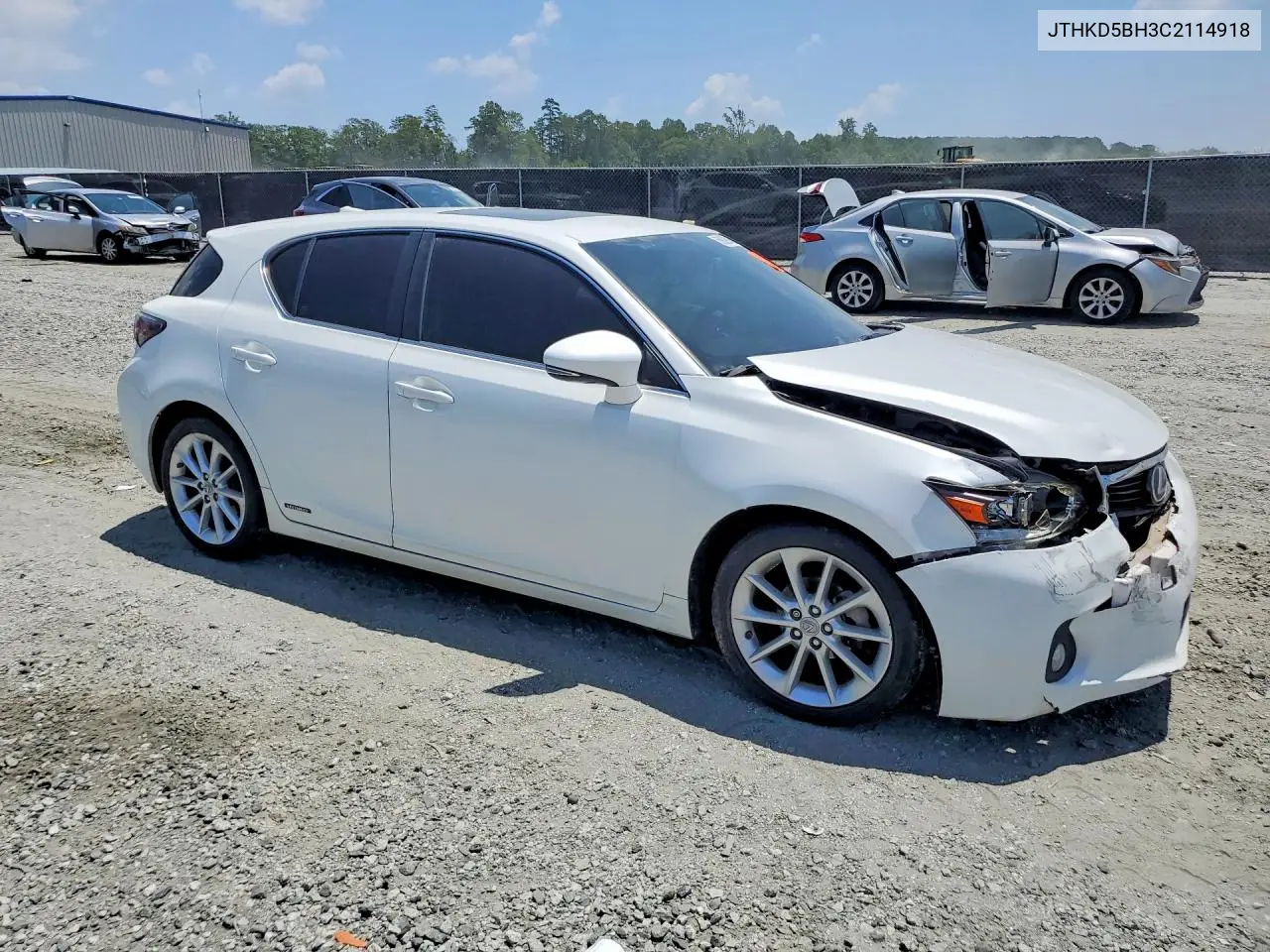 2012 Lexus Ct 200 VIN: JTHKD5BH3C2114918 Lot: 59829846