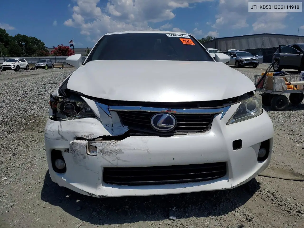2012 Lexus Ct 200 VIN: JTHKD5BH3C2114918 Lot: 59829846