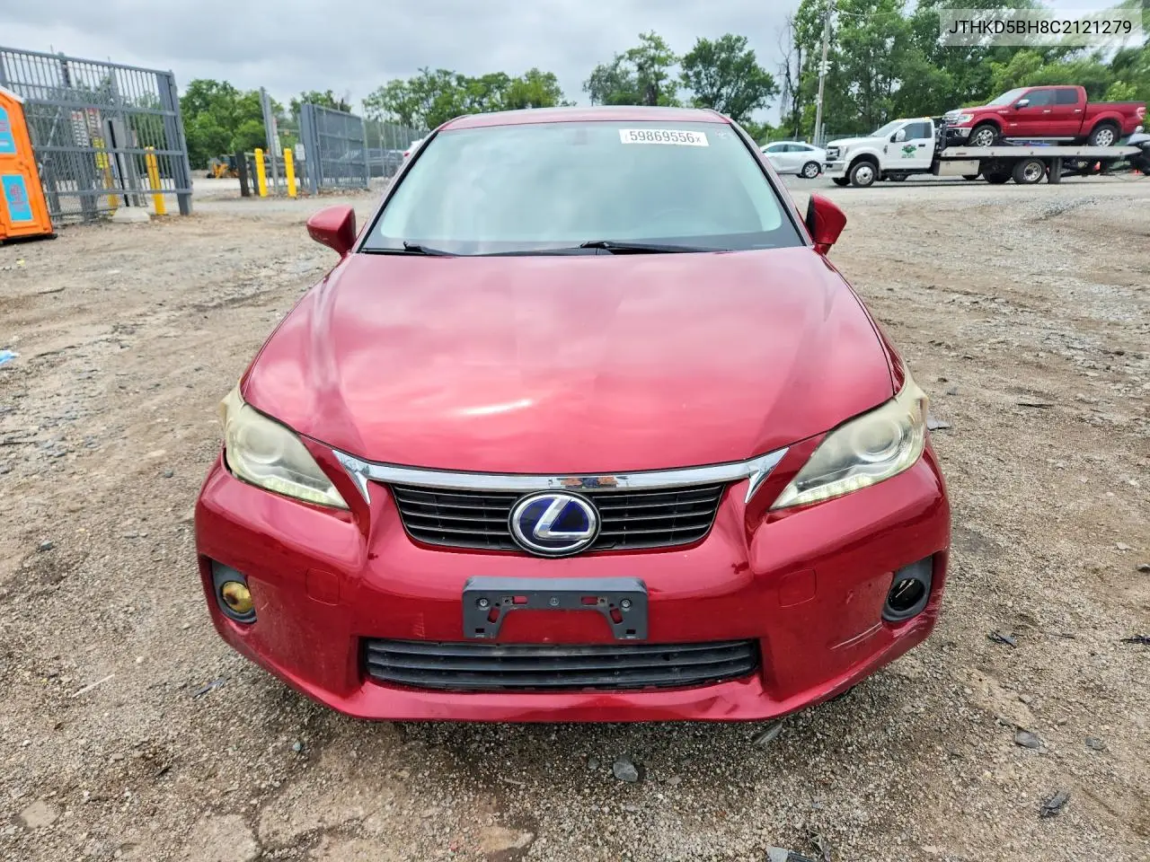 2012 Lexus Ct 200 VIN: JTHKD5BH8C2121279 Lot: 59869556