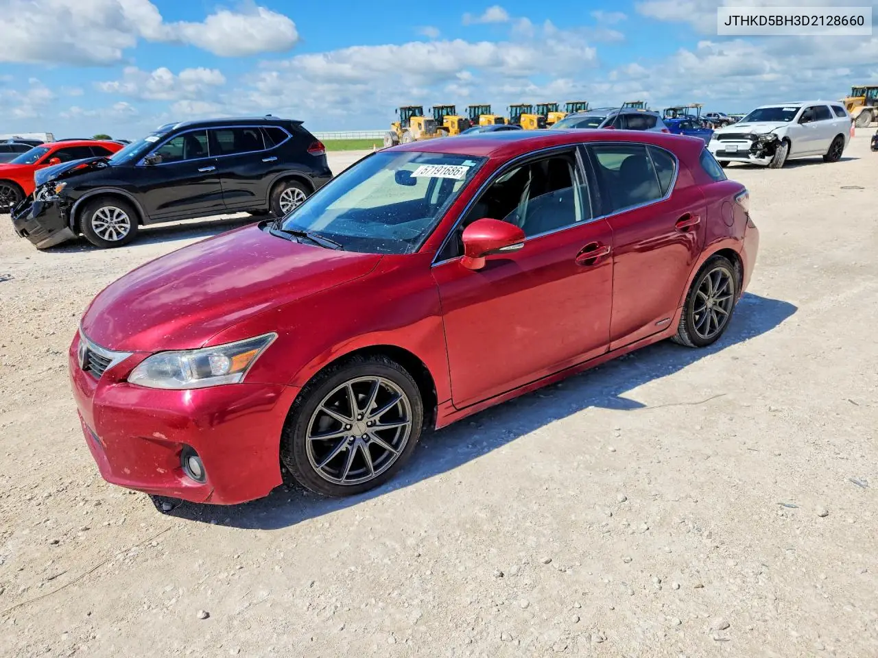 2013 Lexus Ct 200 VIN: JTHKD5BH3D2128660 Lot: 57191686