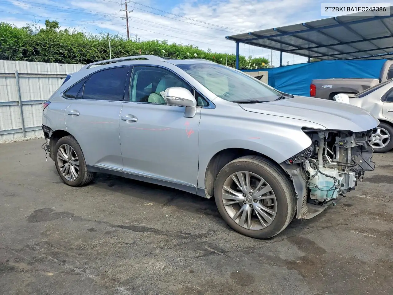 2014 Lexus Rx 350 Base VIN: 2T2BK1BA1EC243386 Lot: 60530096