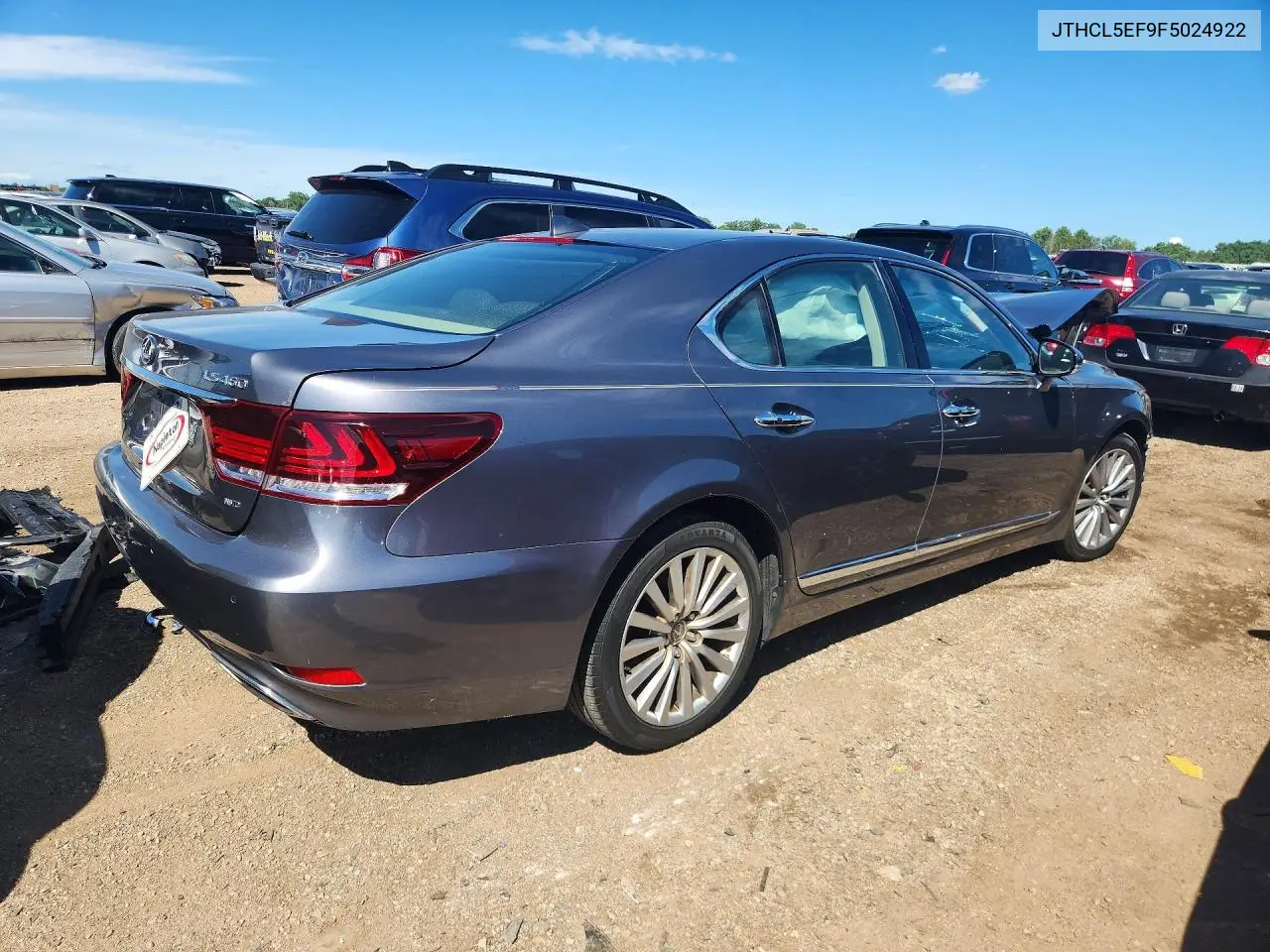 2015 Lexus Ls 460 VIN: JTHCL5EF9F5024922 Lot: 58014406
