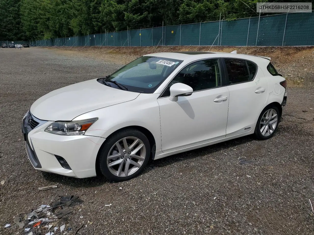 2015 Lexus Ct 200 VIN: JTHKD5BH5F2216208 Lot: 58152456