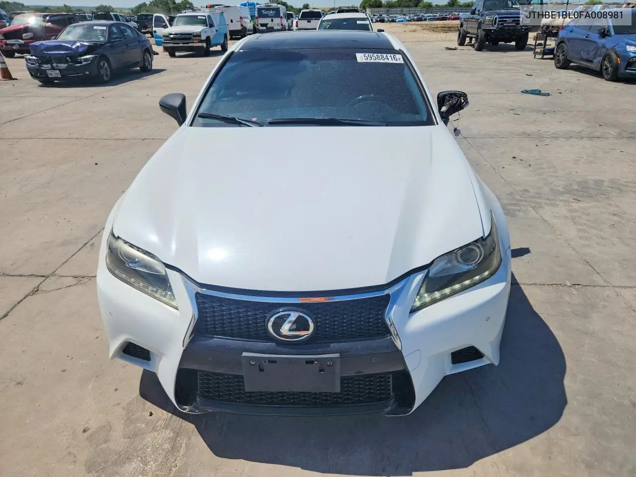 2015 Lexus Gs 350 VIN: JTHBE1BL0FA008981 Lot: 59588416