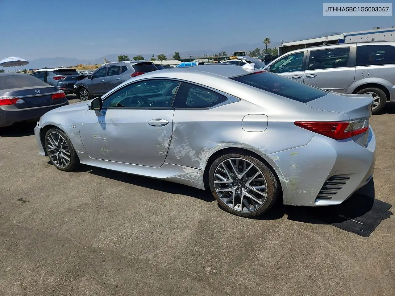 2016 Lexus Rc 200T VIN: JTHHA5BC1G5003067 Lot: 53658936