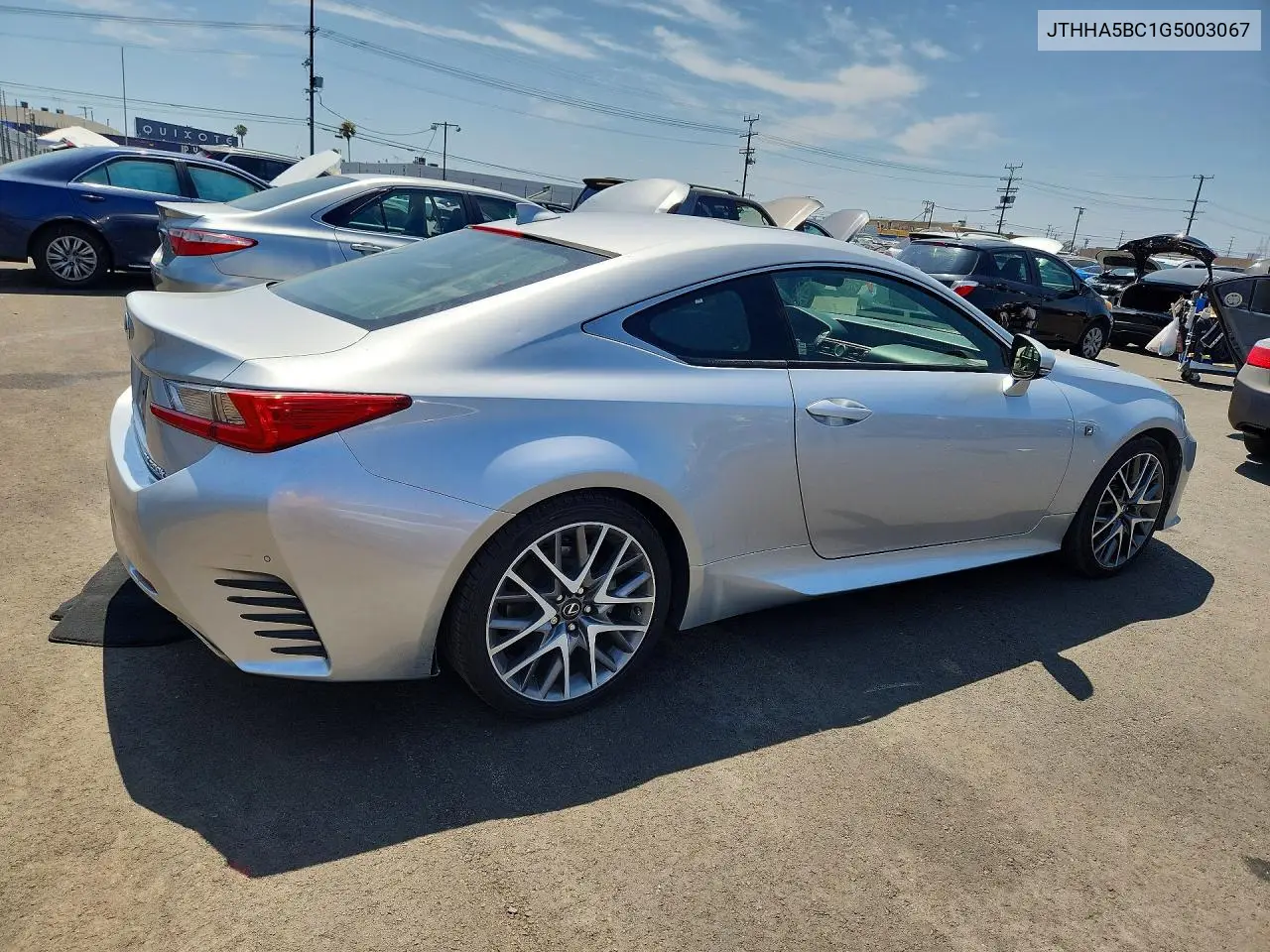 2016 Lexus Rc 200T VIN: JTHHA5BC1G5003067 Lot: 53658936
