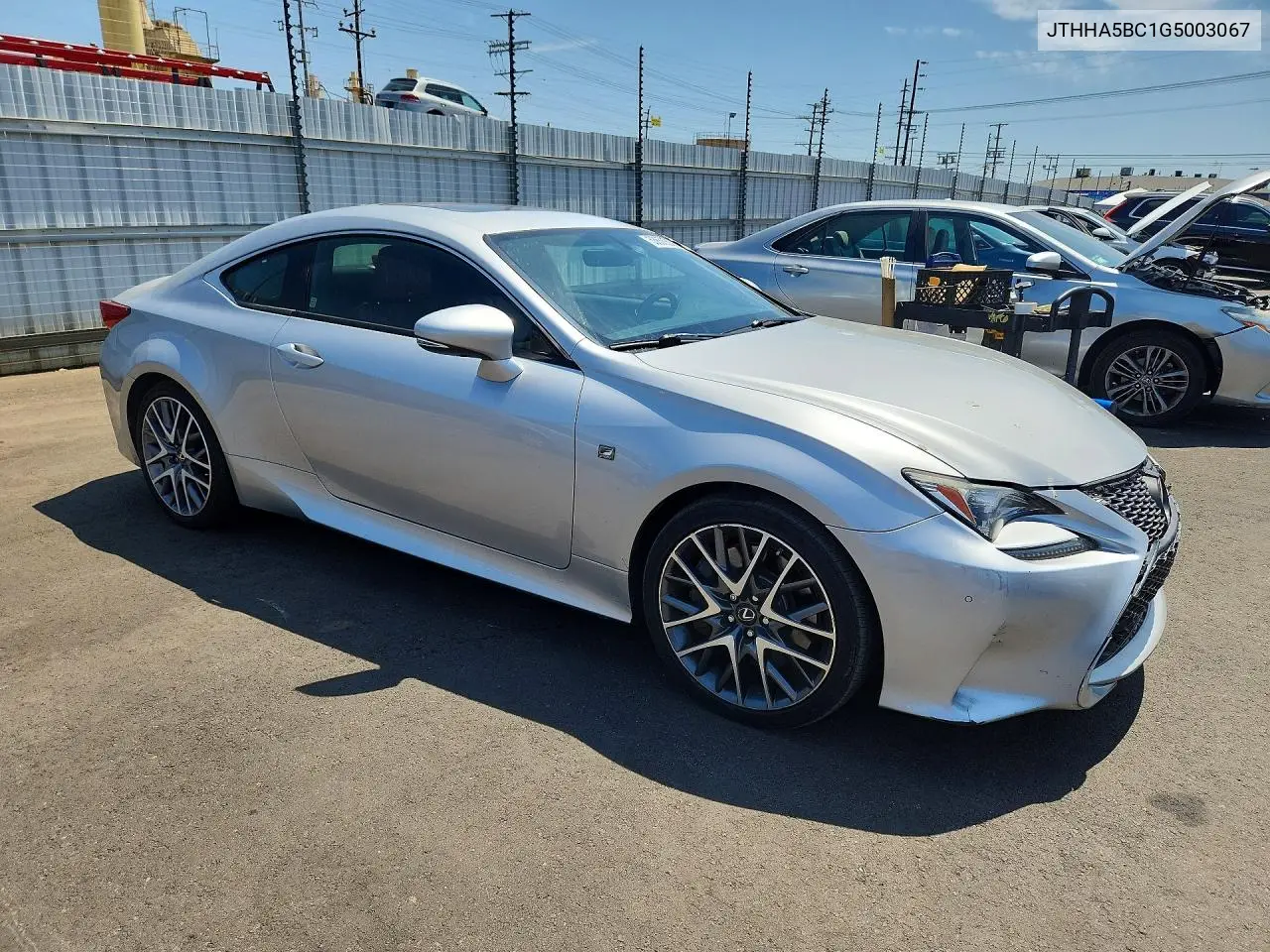2016 Lexus Rc 200T VIN: JTHHA5BC1G5003067 Lot: 53658936
