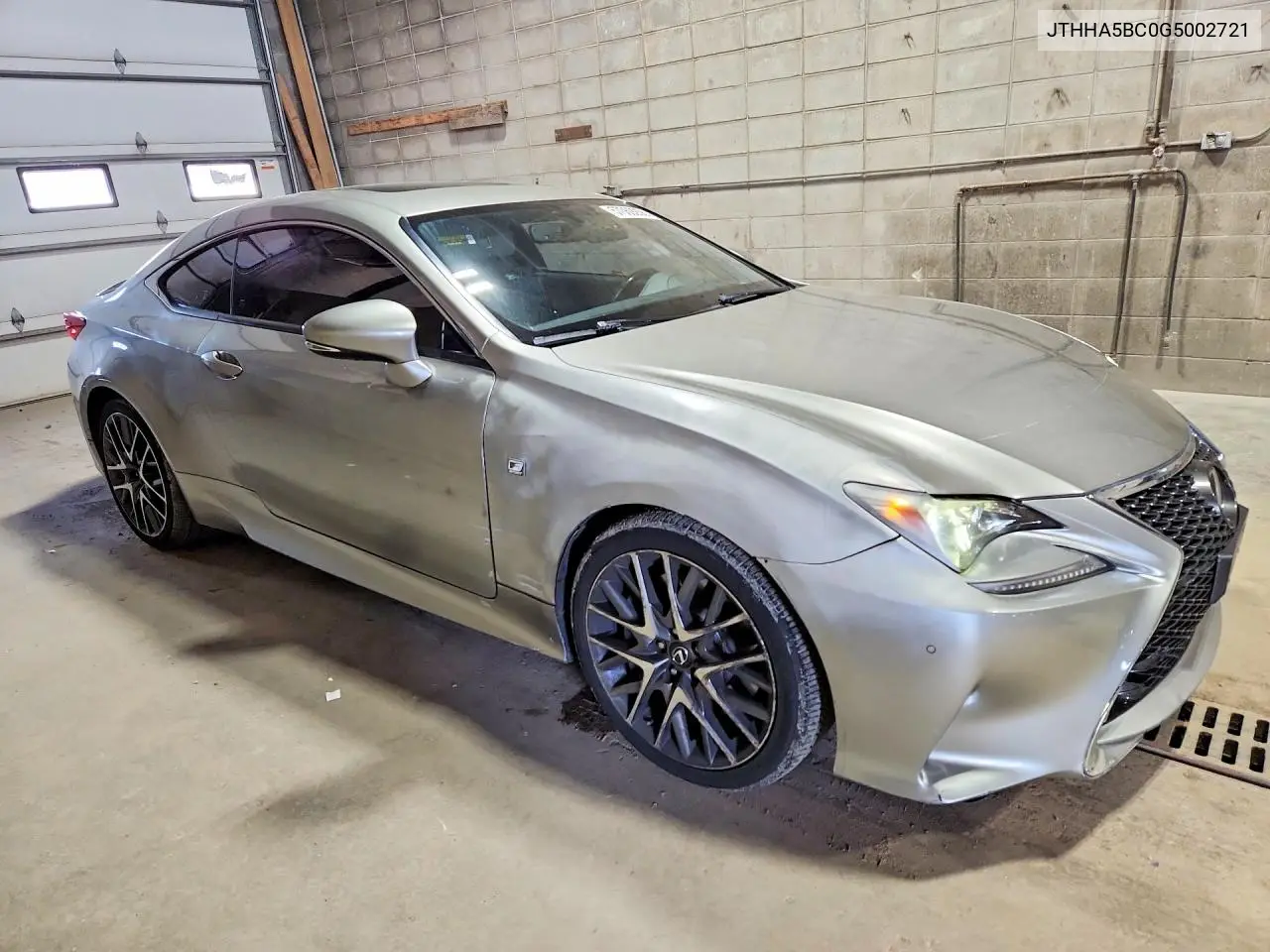 2016 Lexus Rc 200T VIN: JTHHA5BC0G5002721 Lot: 57069256