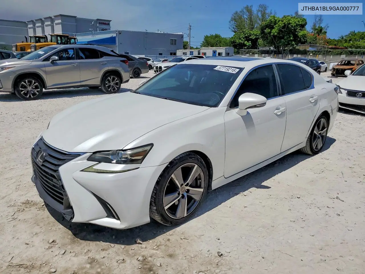 2016 Lexus Gs 200T Base VIN: JTHBA1BL9GA000777 Lot: 57719216