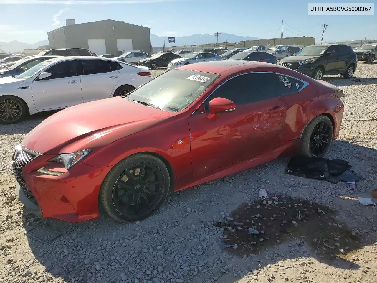 2016 Lexus Rc 200T VIN: JTHHA5BC9G5000367 Lot: 57759316