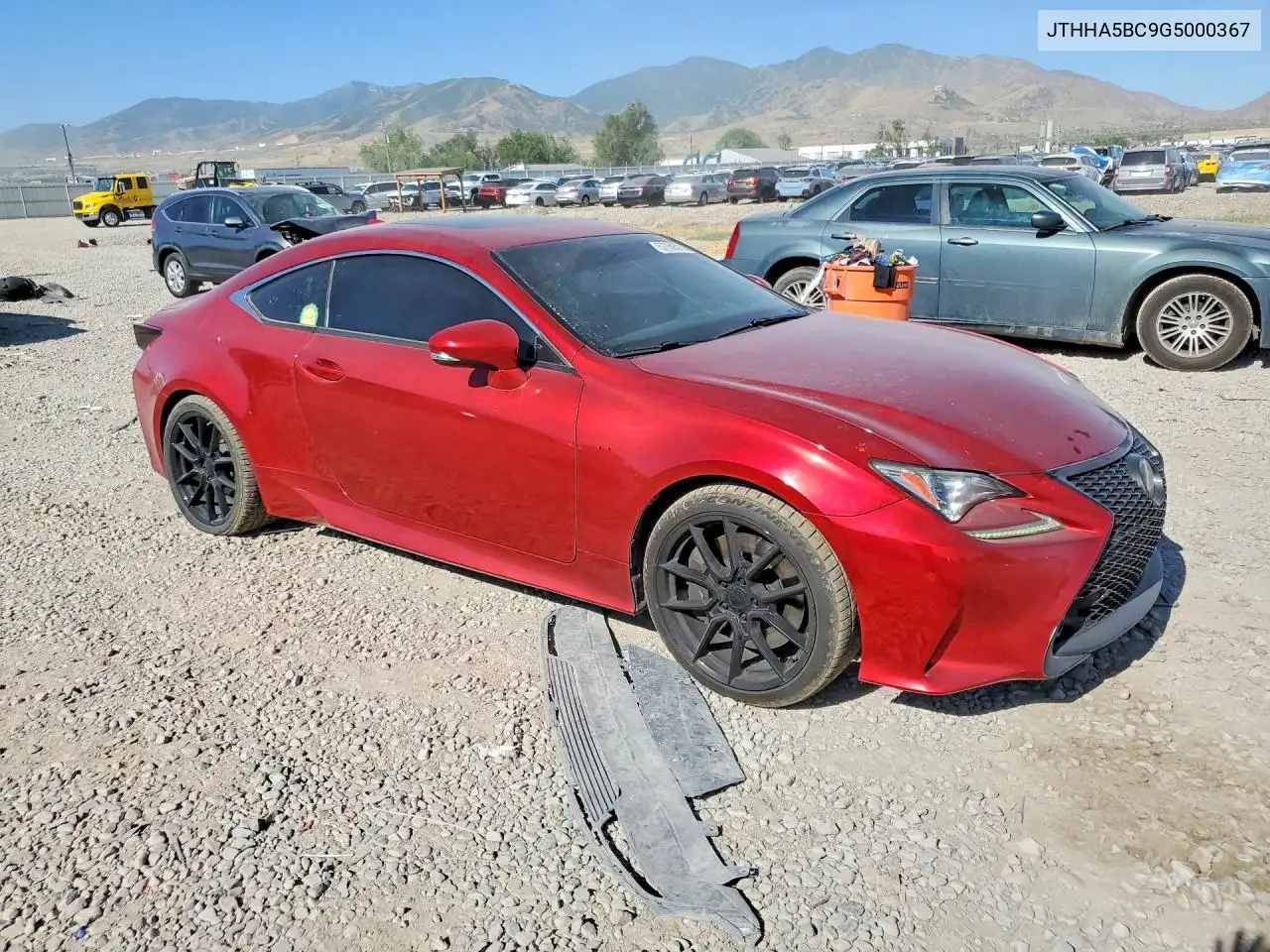 2016 Lexus Rc 200T VIN: JTHHA5BC9G5000367 Lot: 57759316