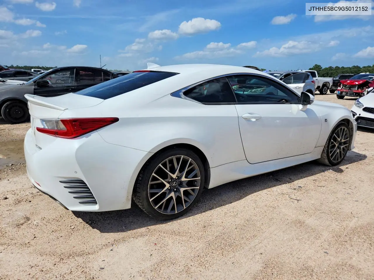 2016 Lexus Rc 350 VIN: JTHHE5BC9G5012152 Lot: 58076126