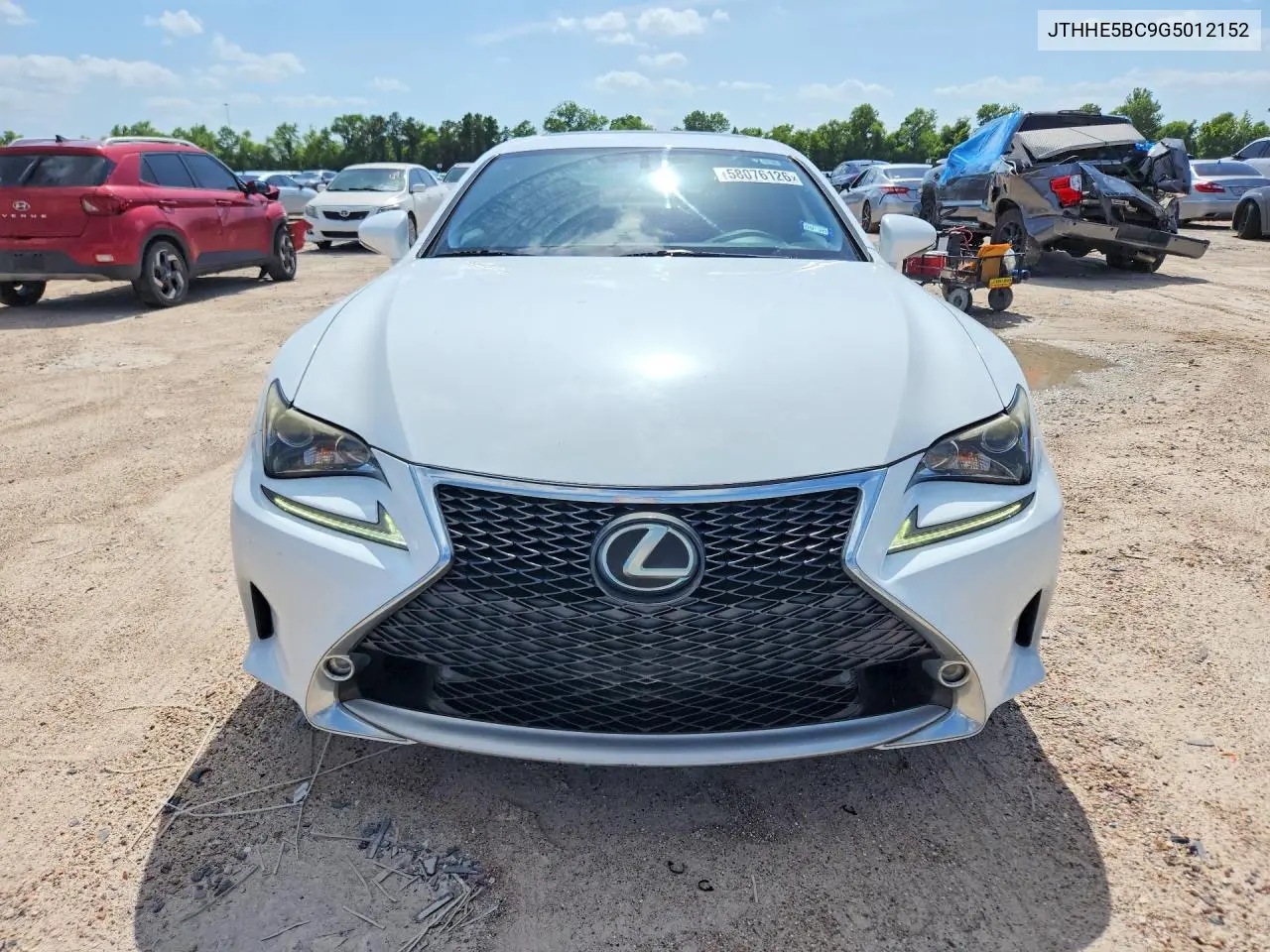 2016 Lexus Rc 350 VIN: JTHHE5BC9G5012152 Lot: 58076126