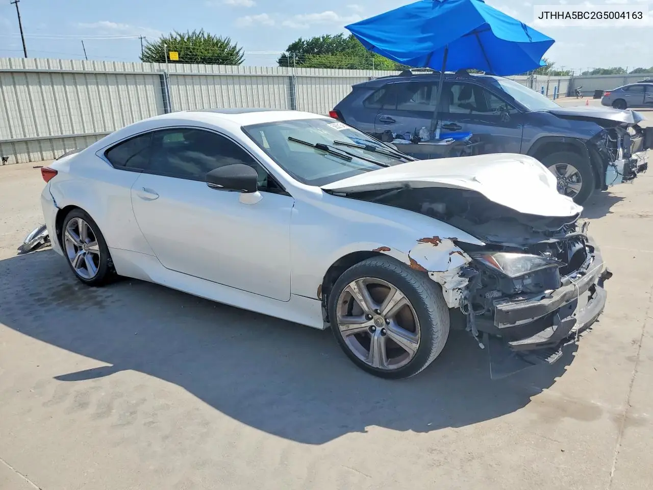 2016 Lexus Rc 200T VIN: JTHHA5BC2G5004163 Lot: 58531346