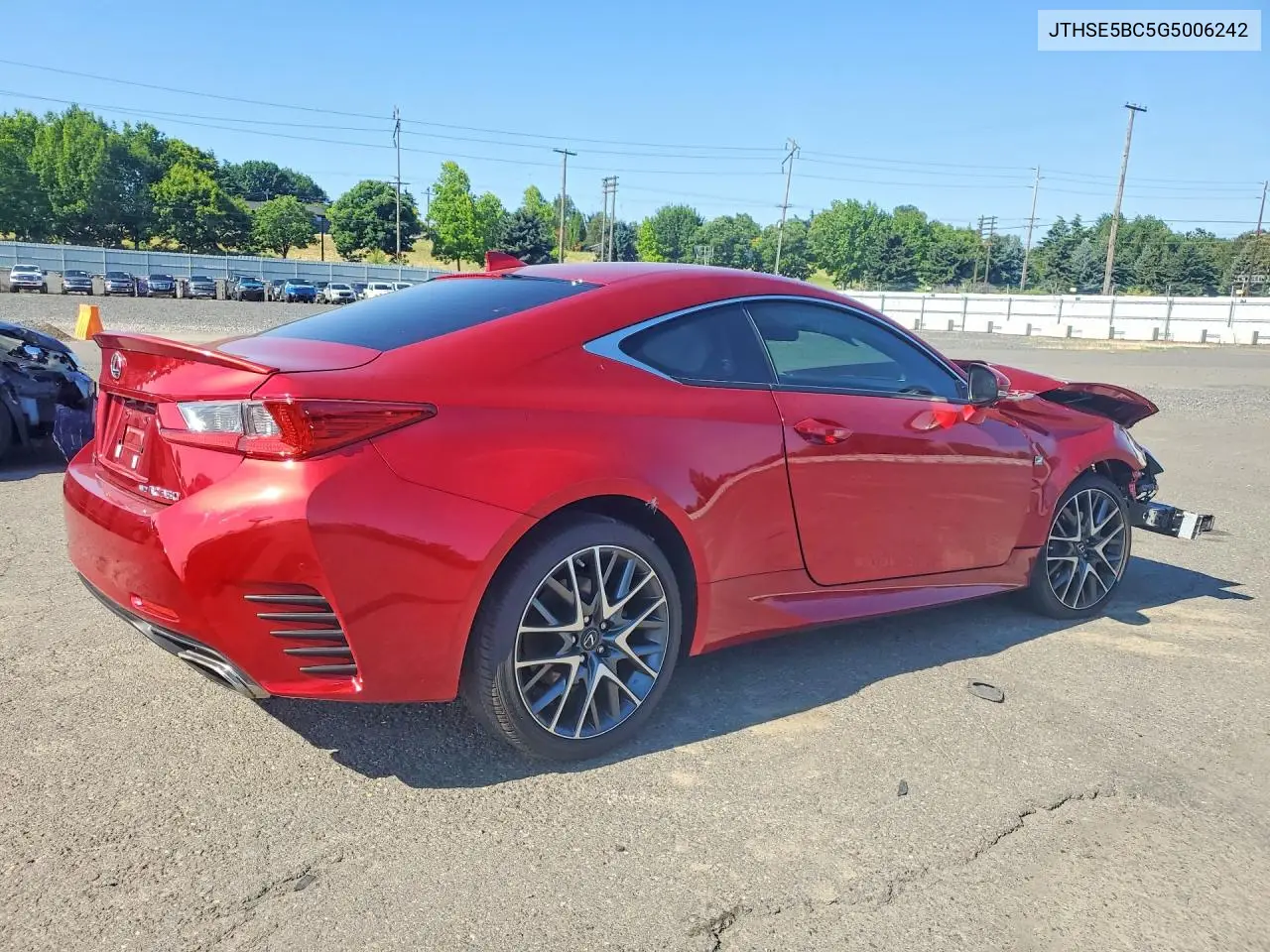 2016 Lexus Rc 350 VIN: JTHSE5BC5G5006242 Lot: 60315256