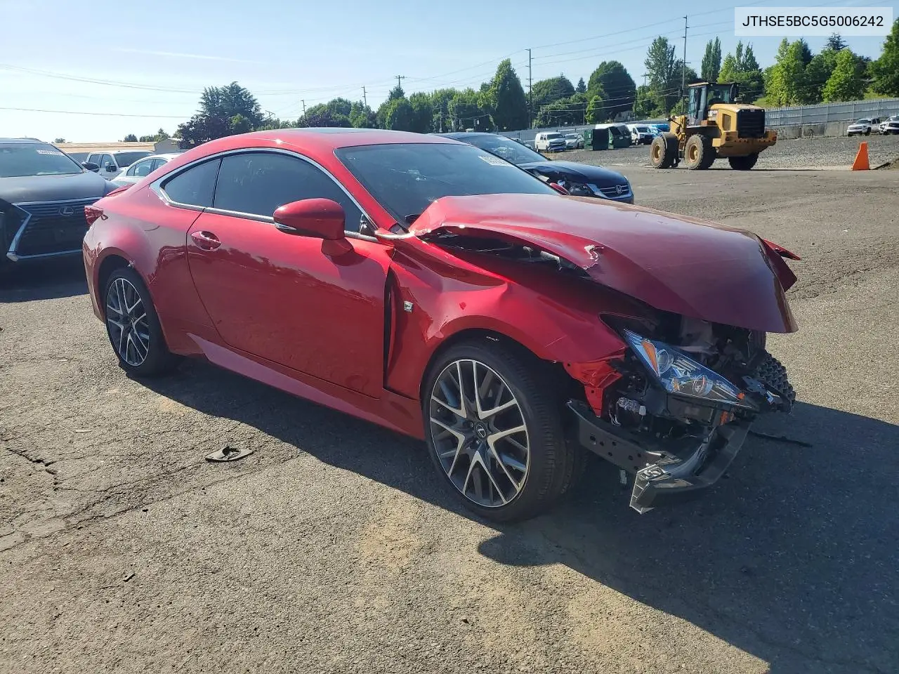 2016 Lexus Rc 350 VIN: JTHSE5BC5G5006242 Lot: 60315256