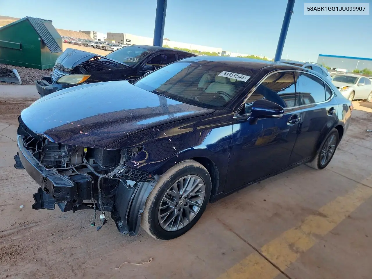2018 Lexus Es 350 VIN: 58ABK1GG1JU099907 Lot: 54859546