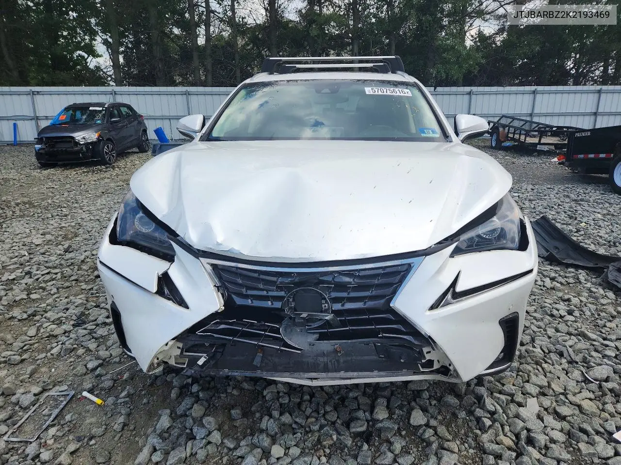 2019 Lexus Nx 300 Base VIN: JTJBARBZ2K2193469 Lot: 57075616