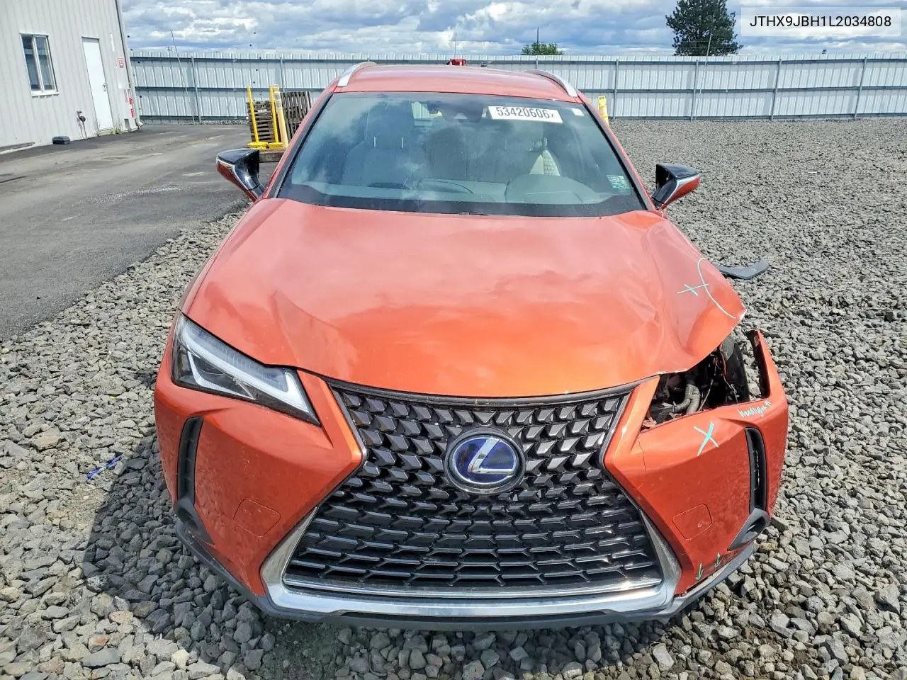 2020 Lexus Ux 250H VIN: JTHX9JBH1L2034808 Lot: 53420606