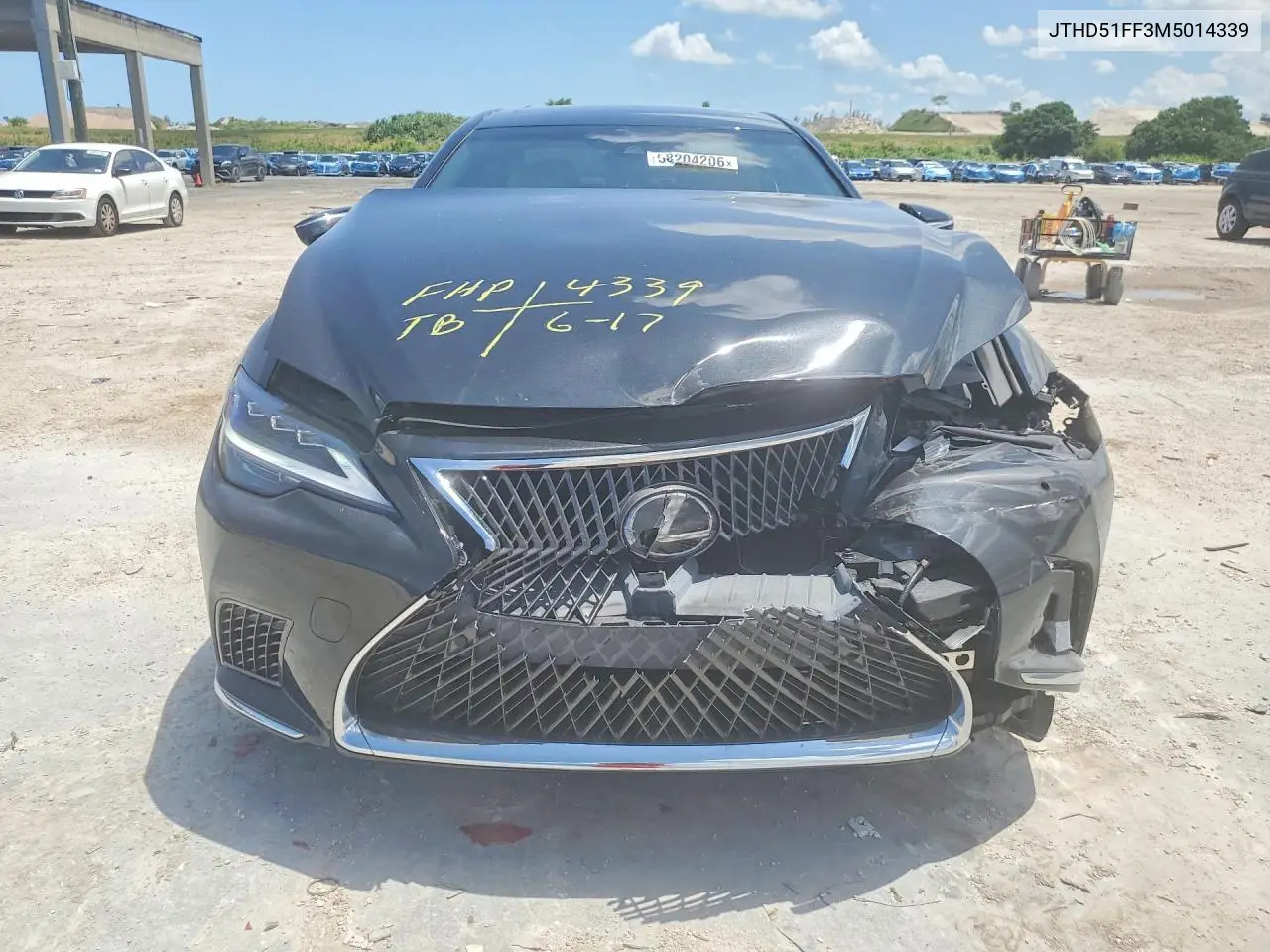 2021 Lexus Ls 500 Base VIN: JTHD51FF3M5014339 Lot: 58204206