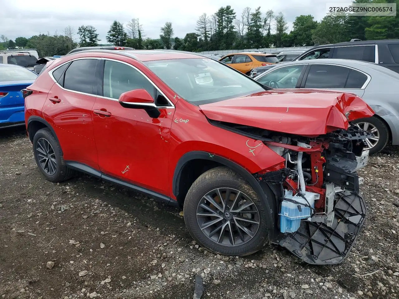 2022 Lexus Nx 350 VIN: 2T2AGCEZ9NC006574 Lot: 59995166