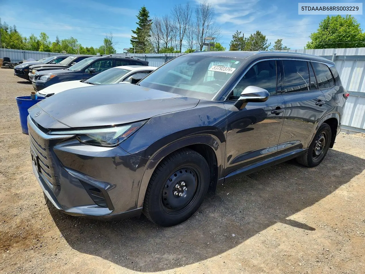 2024 Lexus Tx 350 Base VIN: 5TDAAAB68RS003229 Lot: 53792376