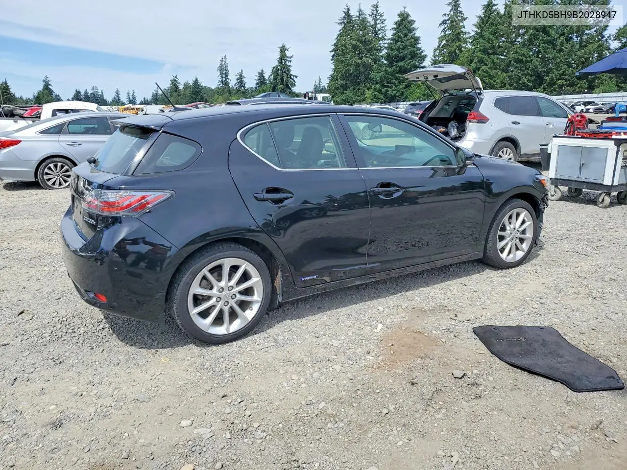 2011 Lexus Ct 200 VIN: JTHKD5BH9B2028947 Lot: 57572136
