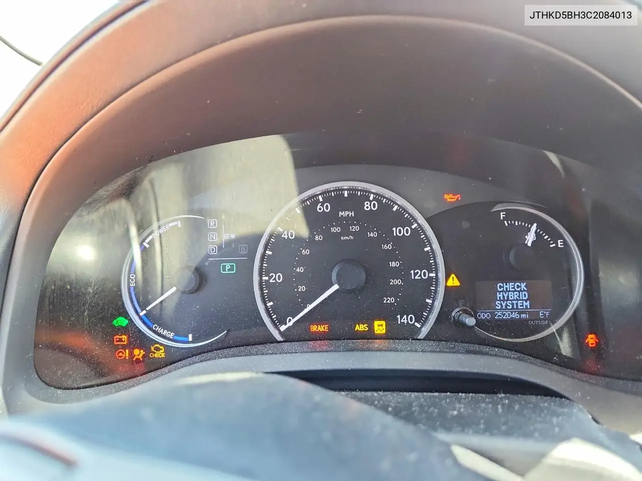 2012 Lexus Ct 200 VIN: JTHKD5BH3C2084013 Lot: 51905396