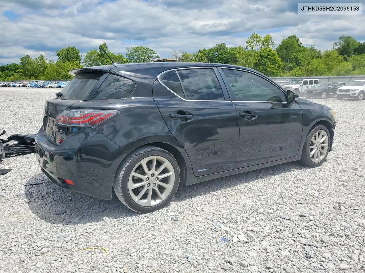 2012 Lexus Ct 200 VIN: JTHKD5BH2C2096153 Lot: 53722216