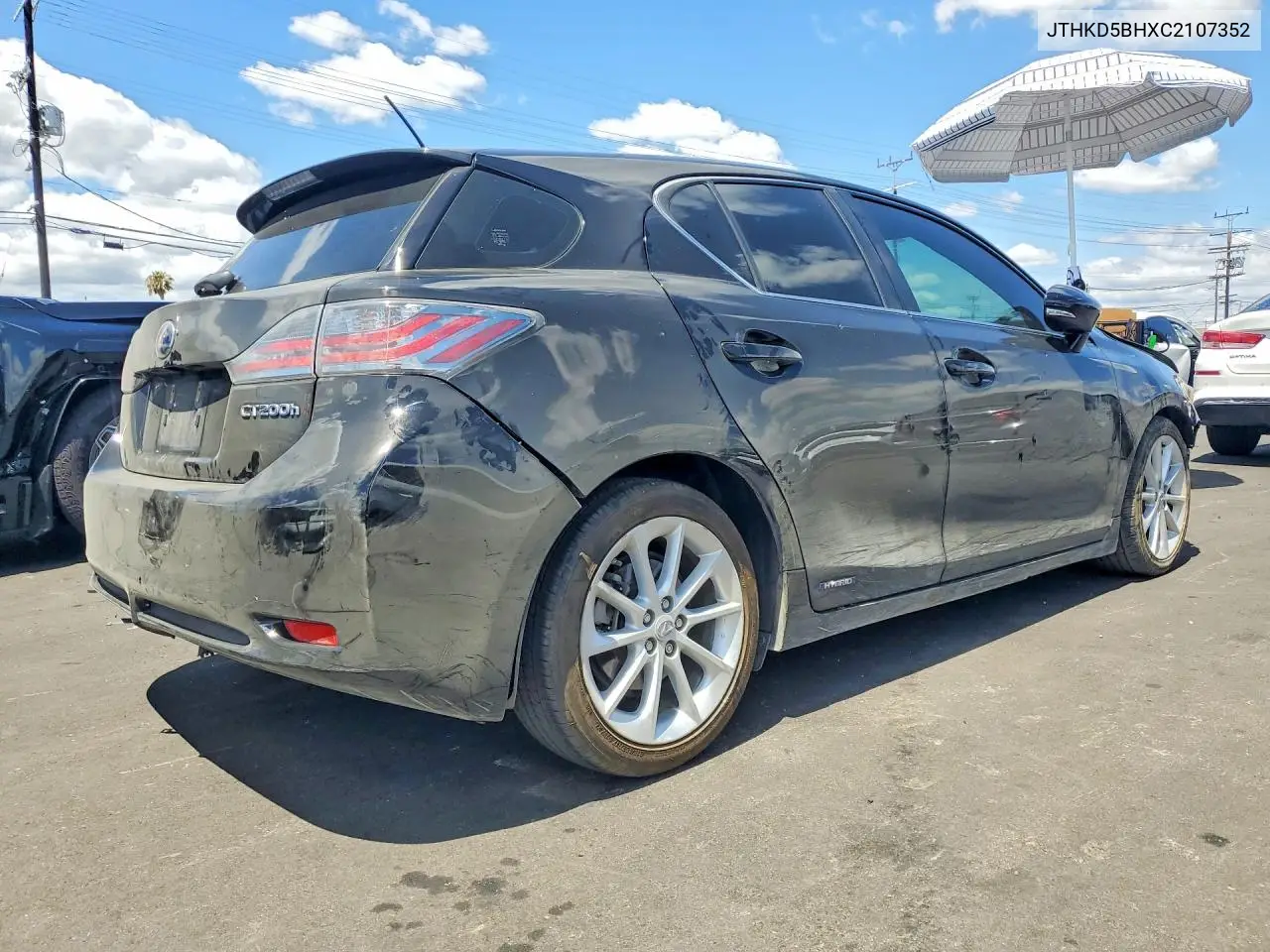 2012 Lexus Ct 200 VIN: JTHKD5BHXC2107352 Lot: 55456216