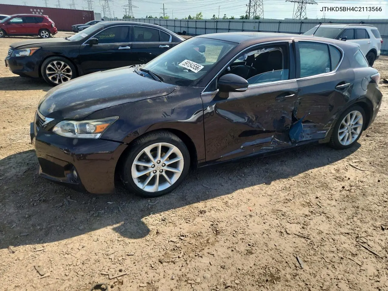 2012 Lexus Ct 200 VIN: JTHKD5BH4C2113566 Lot: 59154556