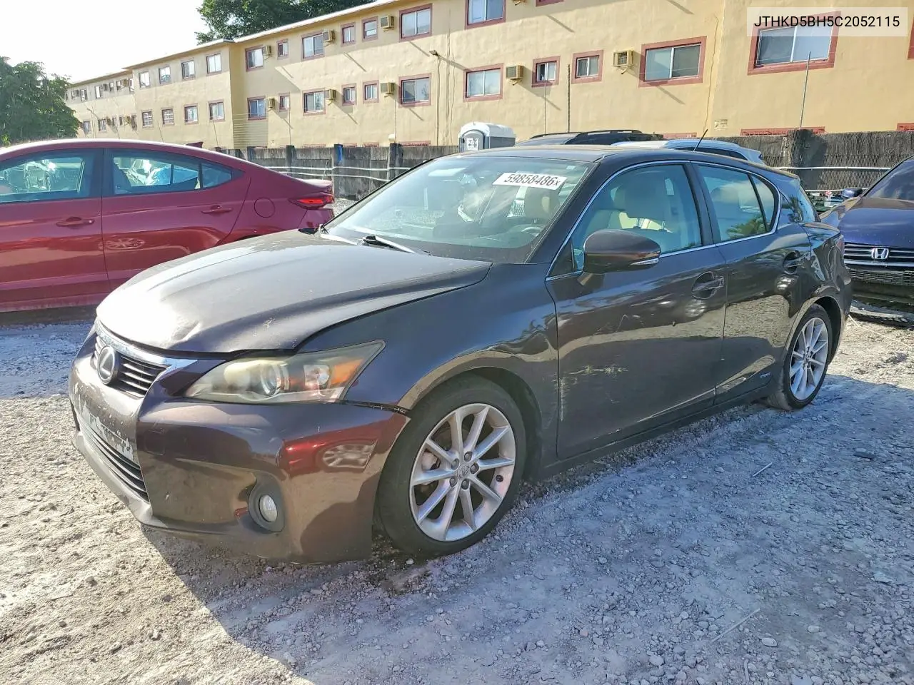 2012 Lexus Ct 200 VIN: JTHKD5BH5C2052115 Lot: 59858486