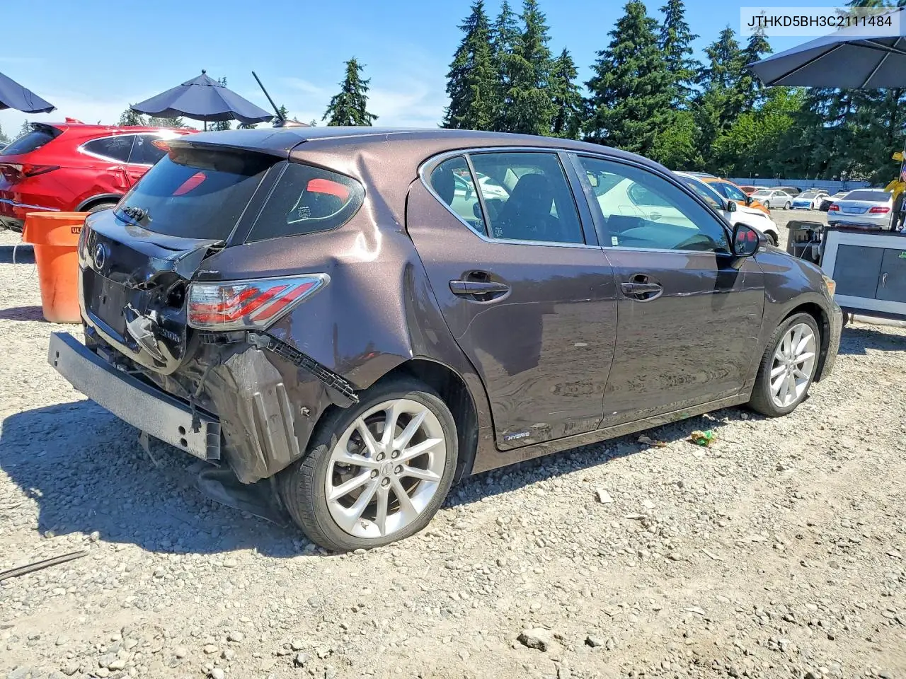 2012 Lexus Ct 200 VIN: JTHKD5BH3C2111484 Lot: 59985746