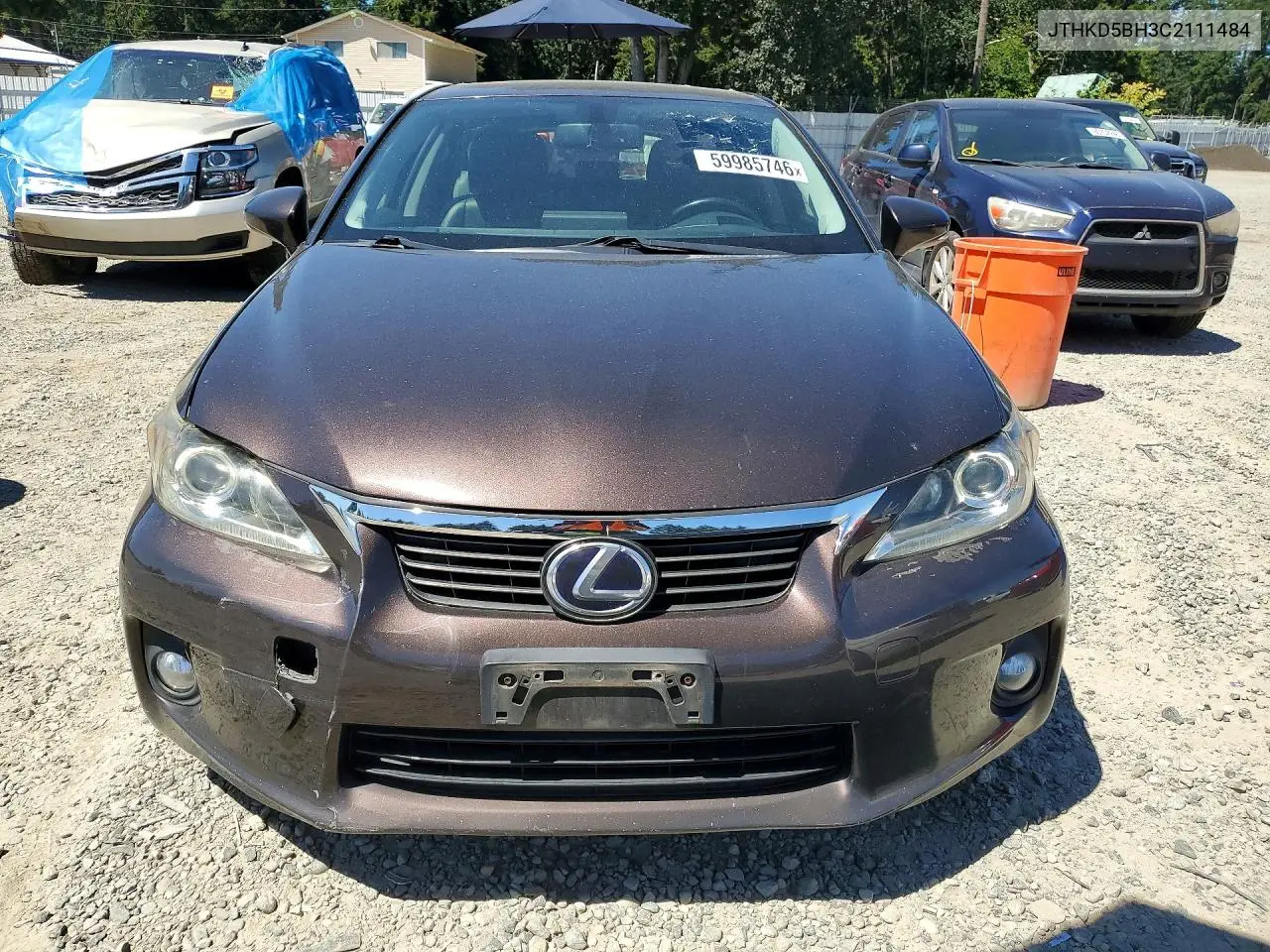 2012 Lexus Ct 200 VIN: JTHKD5BH3C2111484 Lot: 59985746