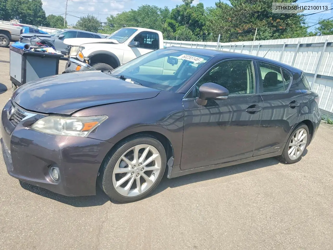 2012 Lexus Ct 200 VIN: JTHKD5BH1C2100113 Lot: 60255146