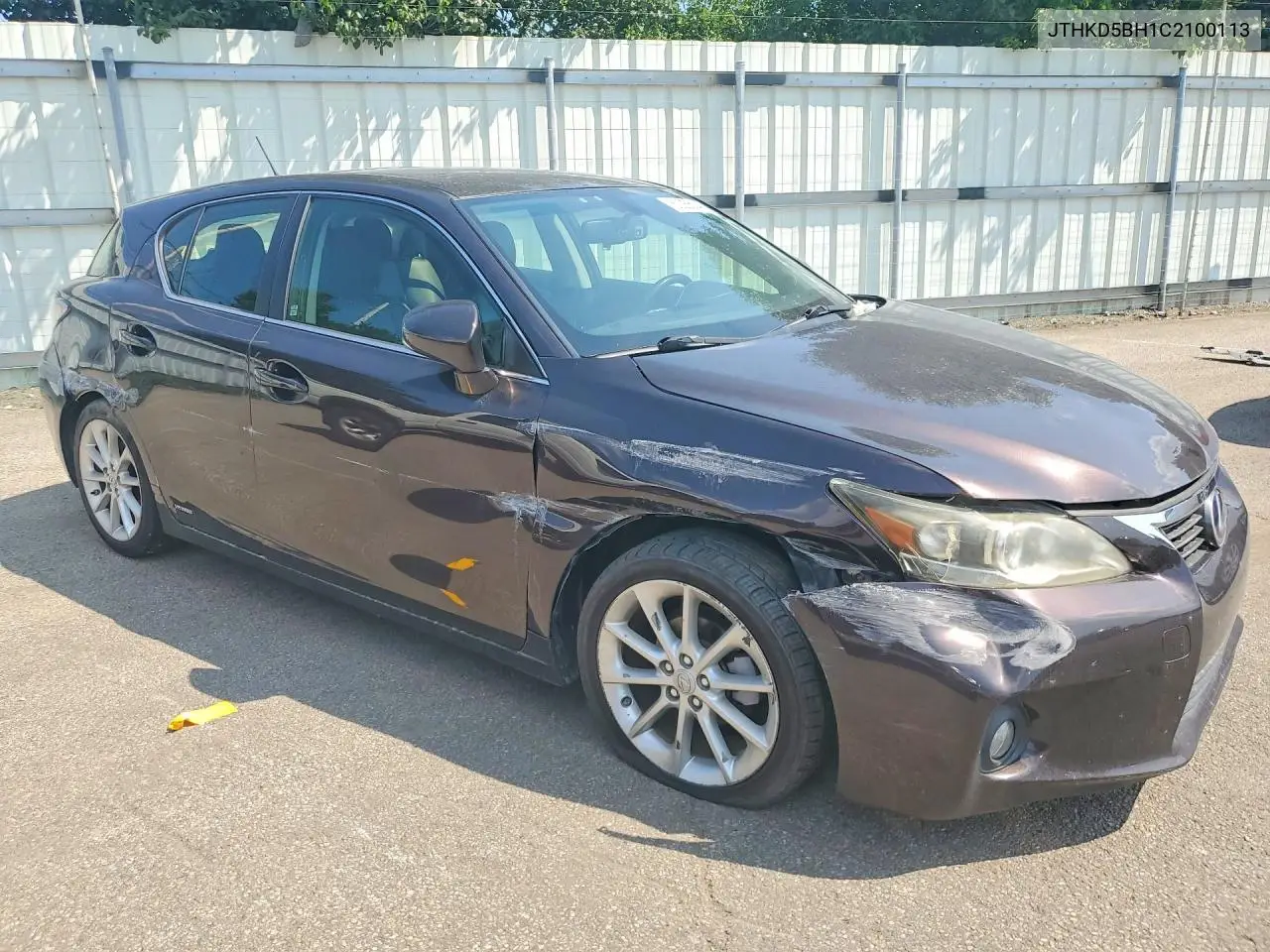 2012 Lexus Ct 200 VIN: JTHKD5BH1C2100113 Lot: 60255146