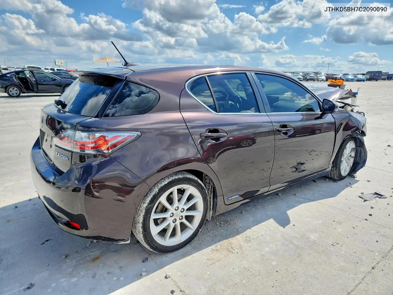 2012 Lexus Ct 200 VIN: JTHKD5BH7C2090090 Lot: 60679046