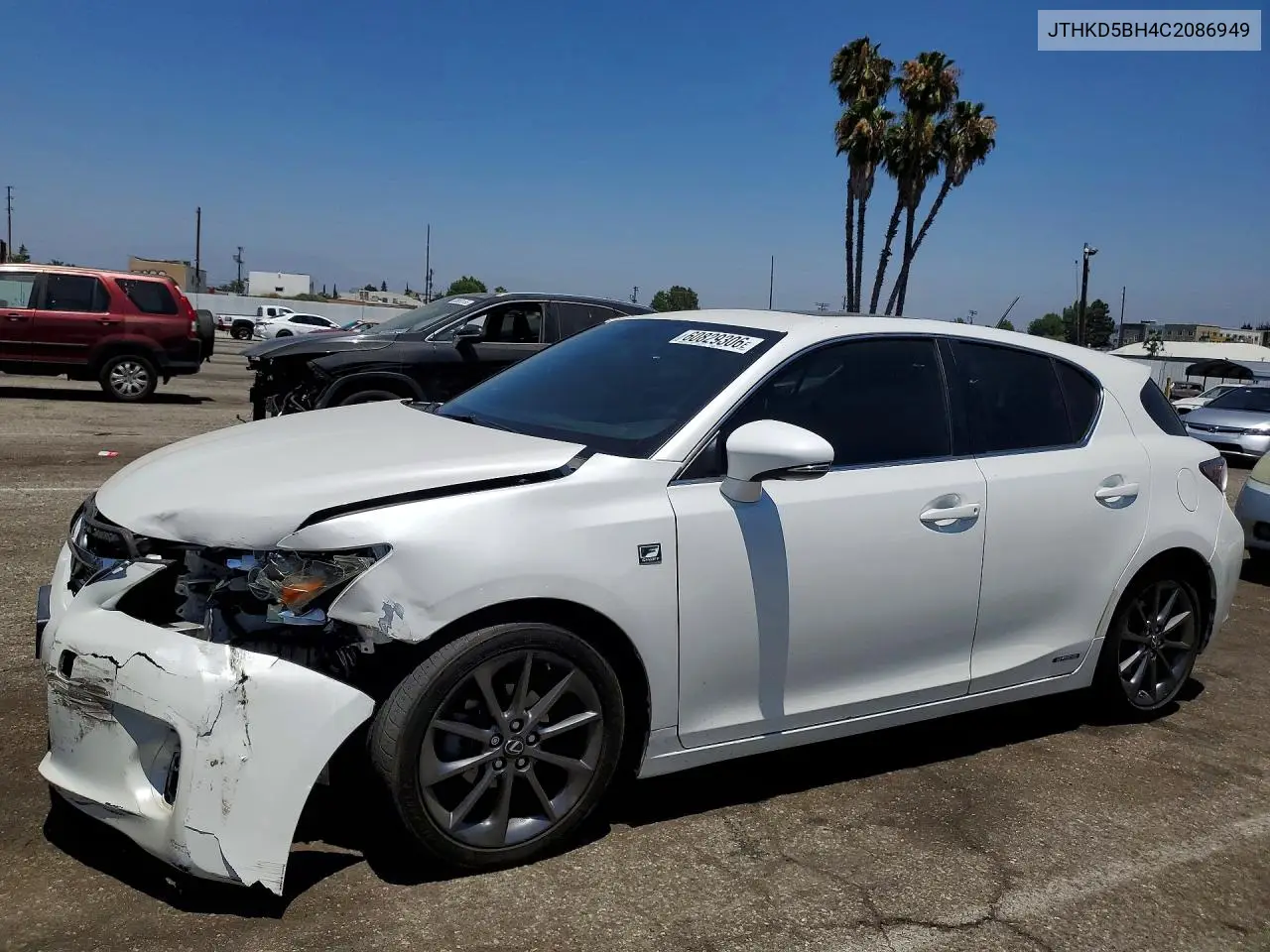 2012 Lexus Ct 200 VIN: JTHKD5BH4C2086949 Lot: 60829306