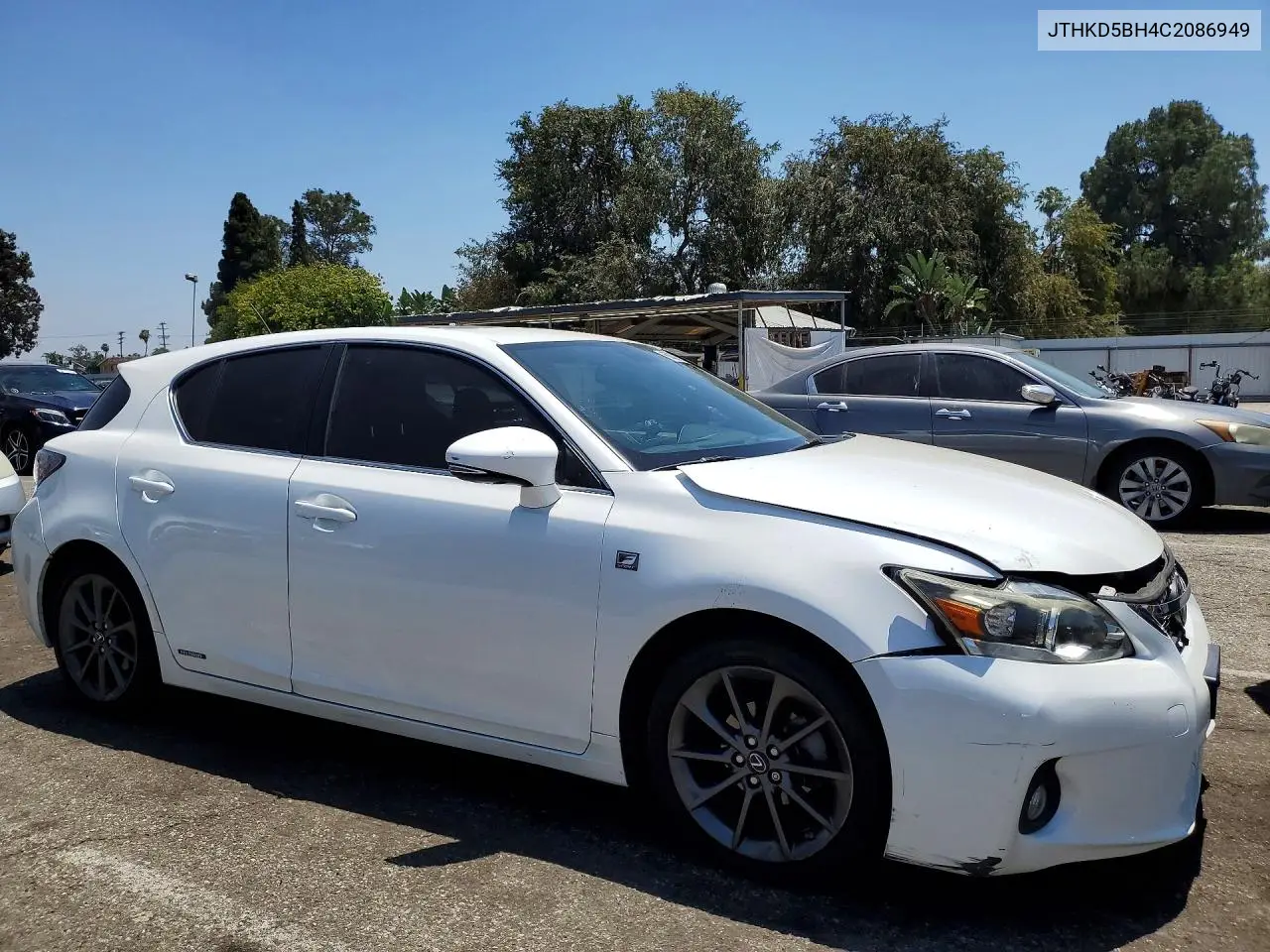2012 Lexus Ct 200 VIN: JTHKD5BH4C2086949 Lot: 60829306