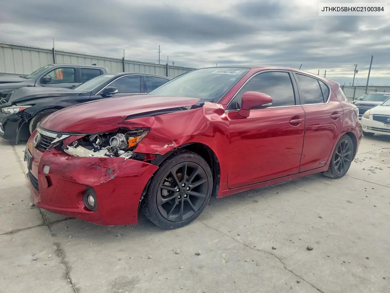 2012 Lexus Ct 200 VIN: JTHKD5BHXC2100384 Lot: 60868746