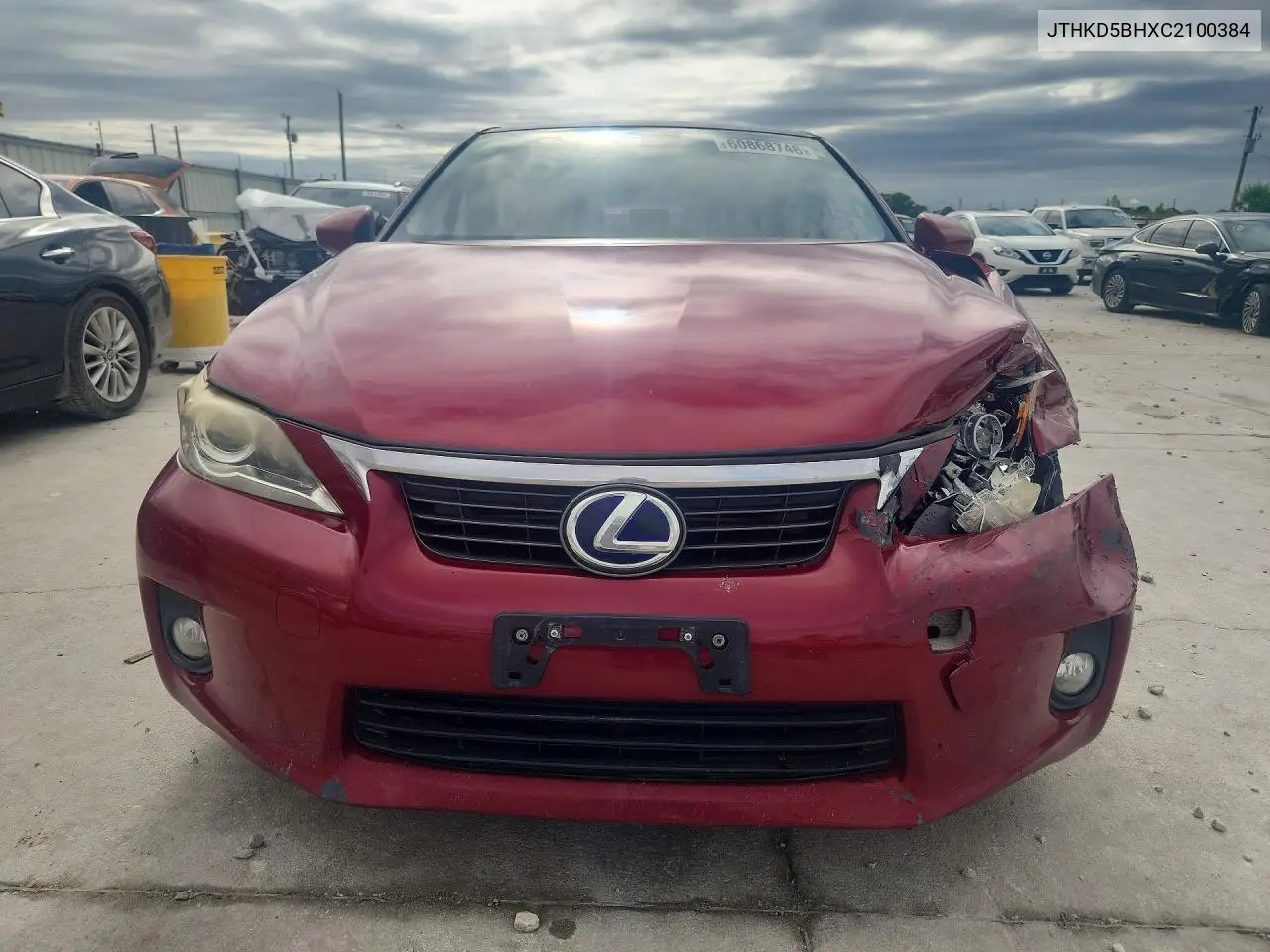 2012 Lexus Ct 200 VIN: JTHKD5BHXC2100384 Lot: 60868746