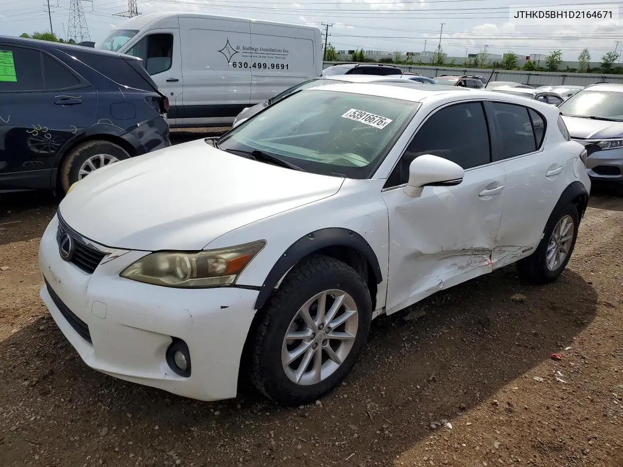 2013 Lexus Ct 200 VIN: JTHKD5BH1D2164671 Lot: 53916676