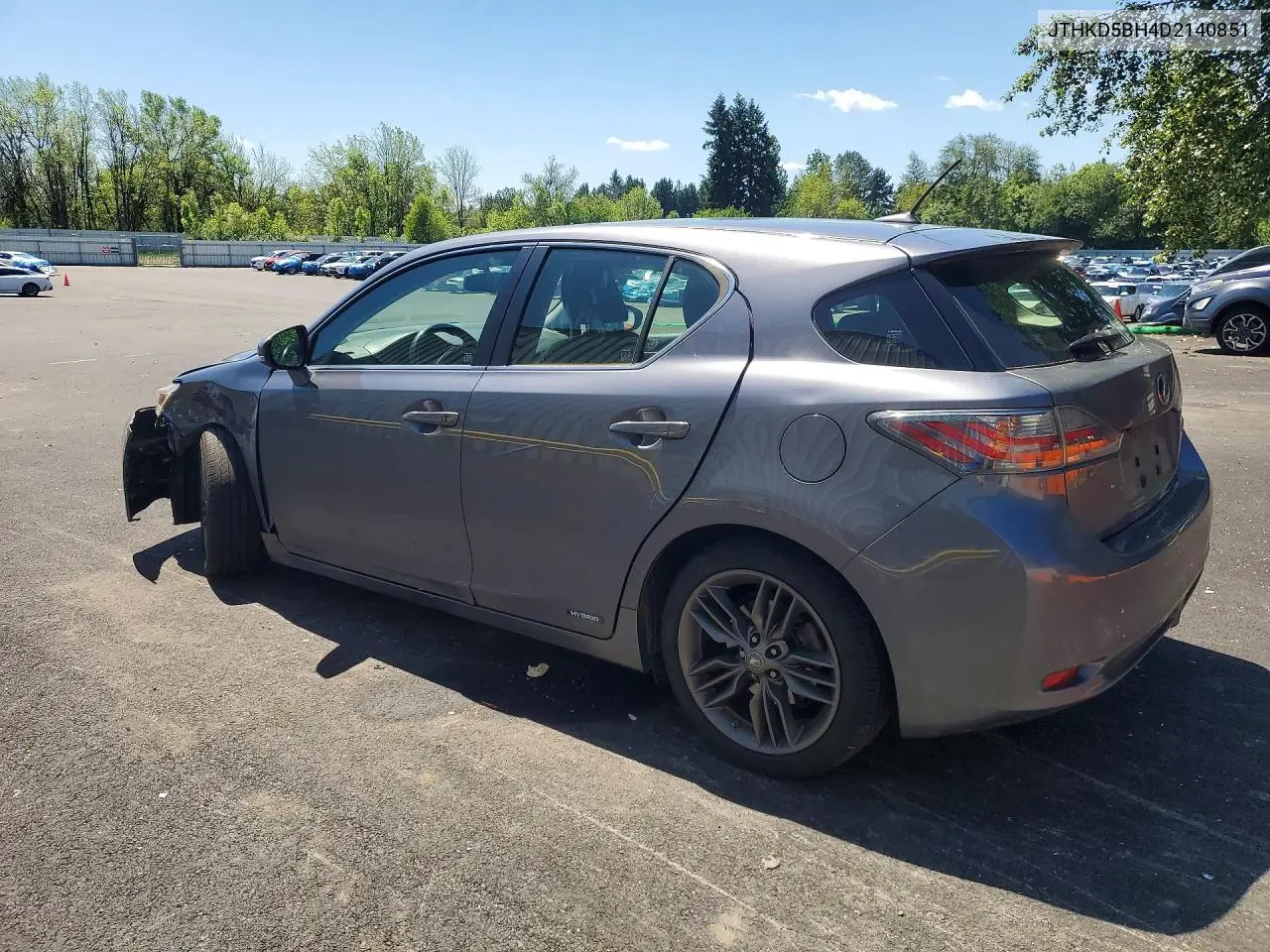 2013 Lexus Ct 200 VIN: JTHKD5BH4D2140851 Lot: 54303716