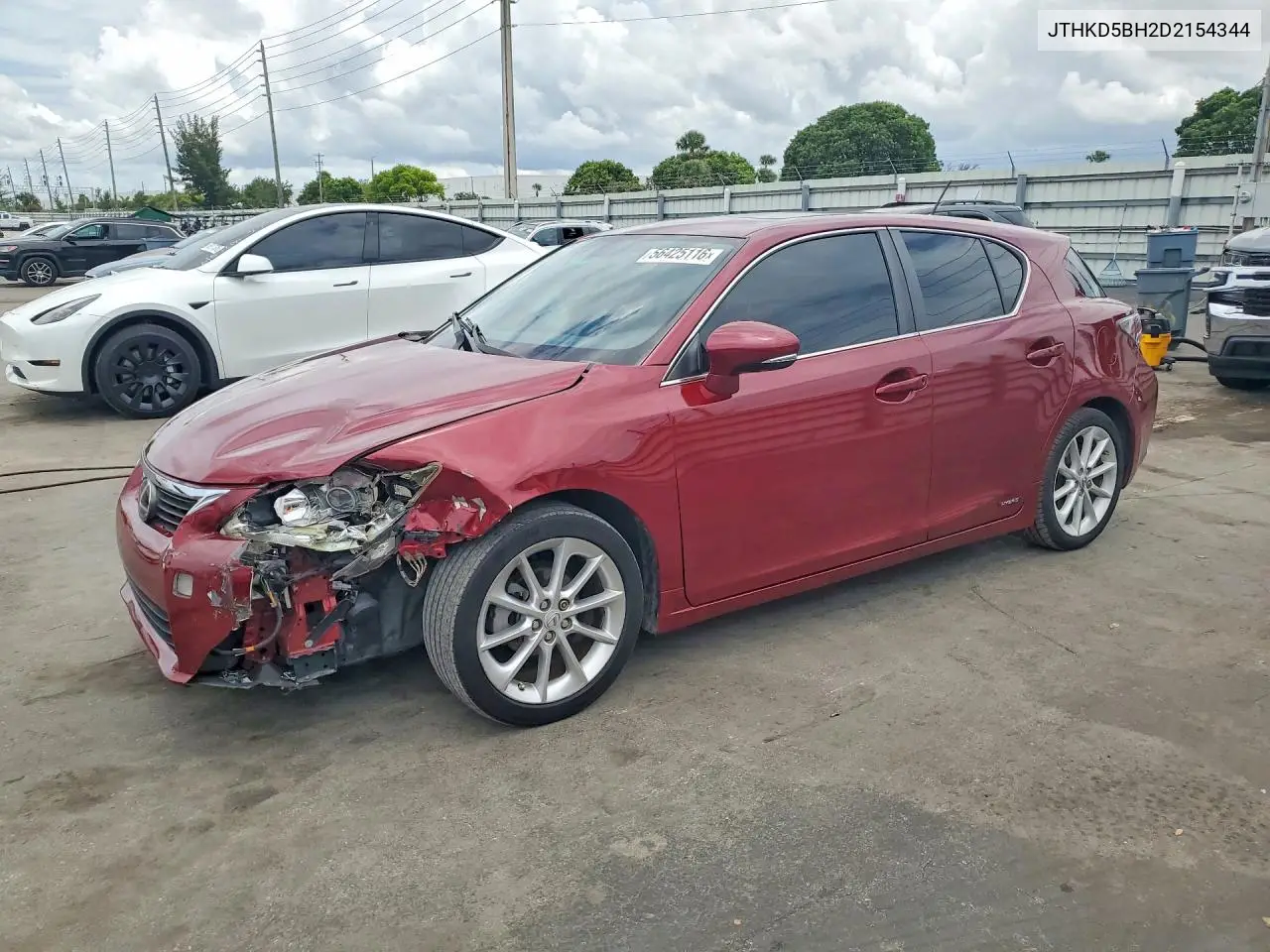 2013 Lexus Ct 200 VIN: JTHKD5BH2D2154344 Lot: 56425116