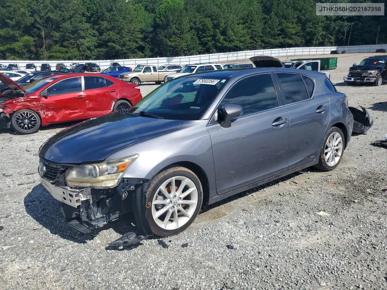 2013 Lexus Ct 200 VIN: JTHKD5BH2D2167398 Lot: 57950356