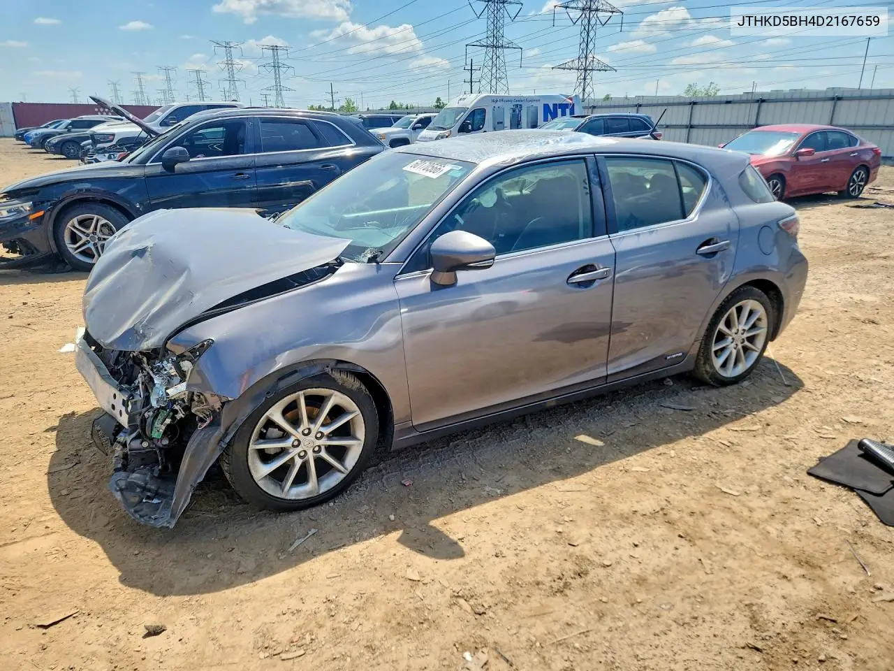 2013 Lexus Ct 200 VIN: JTHKD5BH4D2167659 Lot: 60170566