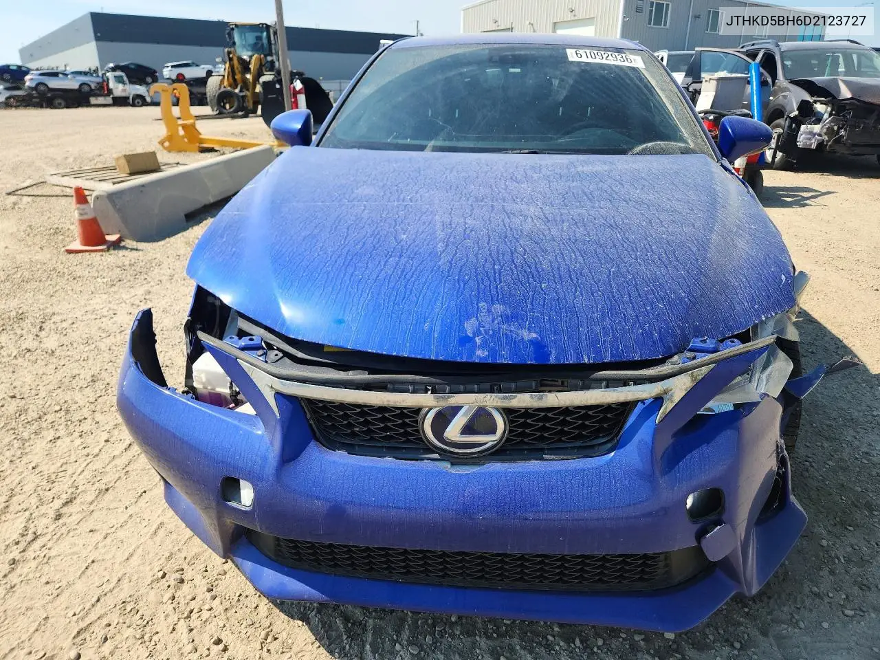 2013 Lexus Ct 200 VIN: JTHKD5BH6D2123727 Lot: 61092936