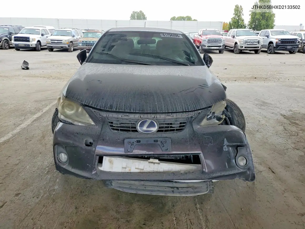 2013 Lexus Ct 200 VIN: JTHKD5BHXD2133502 Lot: 61756206