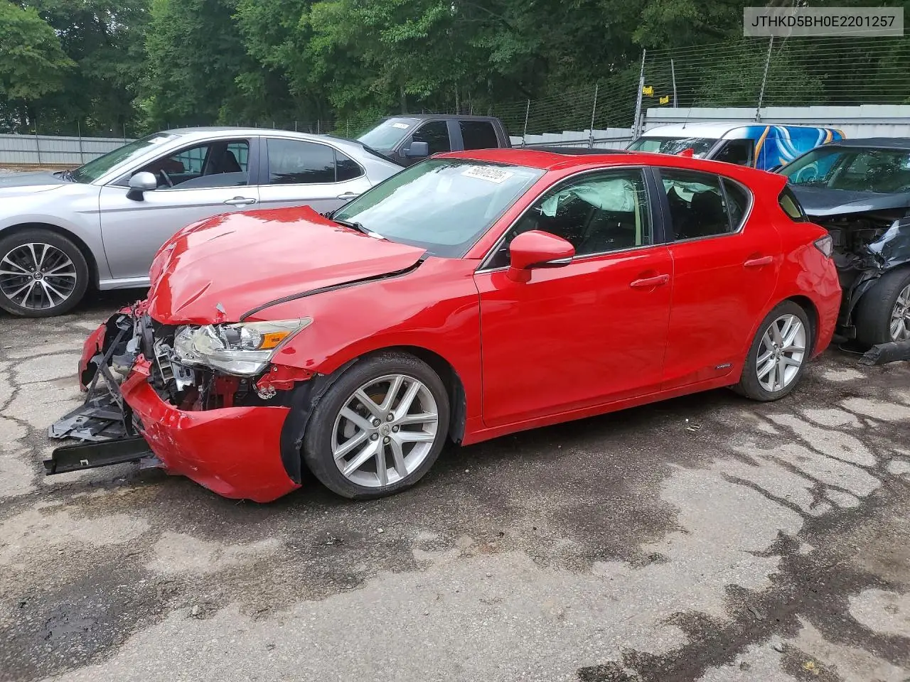 2014 Lexus Ct 200 VIN: JTHKD5BH0E2201257 Lot: 56046206